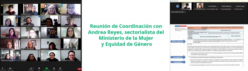 Reuni&oacute;n de Coordinaci&oacute;n con Andrea Reyes, sectorialista del Ministerio de la Mujer y Equidad de G&eacute;nero
