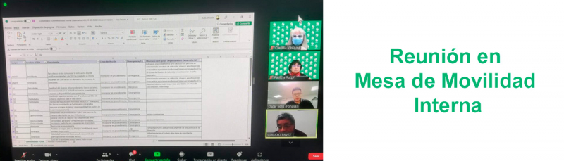 Reuni&oacute;n en Mesa de Movilidad Interna